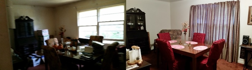 dining room B4 & after